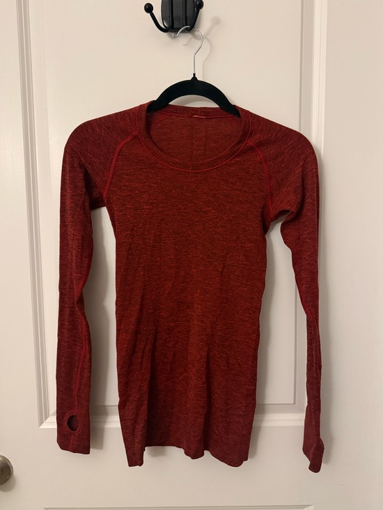 lululemon athletica Tops - Lululemon Swiftly Tech- Heathered red long sleeved